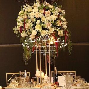 Party Decoration 10PCS Wedding Table Tower Gold Columns Flower Stand Pillar Style Vase Centerpiece Decorations Event Decor