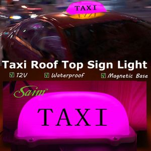 12V DC Taxi Cab Sign Roof Car Stickers Top Topper Magnetic Base Light for drivers