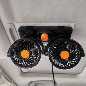 Elektrikli Fanlar V V Derece All Yuvarlak Ayarlanabilir Araba Çift Fan Hava Soğutma Düşük Gürültü Oto Soğutucu İç Aksesuarları