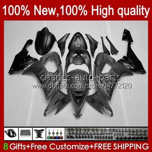 Motorcycle Bodys For KAWASAKI NINJA ZX1000C ZX-10R ZX 10R 10 R 1000 CC Grey&Flames 08-10 Bodywork 56No.4 ZX10 1000CC ZX10R 08 09 10 ZX1000 2008 2009 2010 Fairing Kit