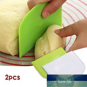 Novos 2pcs Raspadores de Dough Creme Bolo Liso Spatula Spatula Baking Scraprador Multipurpose Cozinha Raspadores para Pizza Massa Pastelaria Bolo de Fábrica Preço Especialista Qualidade