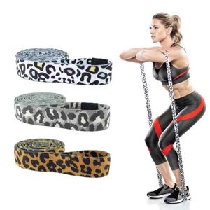 Wydrukowano Leopard Resistance Oporty Pass Booty Neg Ćwiczenia Elastyczny Zespoły do ​​ćwiczeń Siłownia Joga Rozciąganie Trening Sprzęt Treningowy H1026