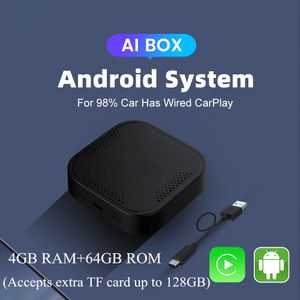 Carplay Ai Box Android Box Car Multimedia Playe Support Wireless Apple CarPlay Android Auto Bluetooth 5.0 Qualcomm 8-core 4gb ram+64gb rom 4G LTE