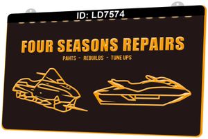 LD7574 Four Seasons Repairs Paths Ricostruisce Tune Ups Sport Jet Ski Light Sign Incisione 3D LED Vendita al dettaglio all'ingrosso
