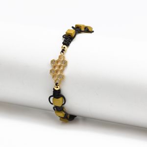 S2332 Modeschmuck Handgefertigte gewebte Perlenschnurstränge Liebhaberarmband Wabengeometrische Armbänder