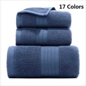 22 Styles Cotton Bath Towel Set Soft el Towels For Adults Absorbent Terry Luxury room Shower Sets 210728