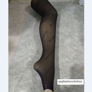 Meias legging verão estilo fino preto luz corte seda b carta paris impressão meia-calça sexy base