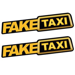 Engraçado falso carro táxi auto adesivo faketaxi decalque emblema auto adesivo vinil universal