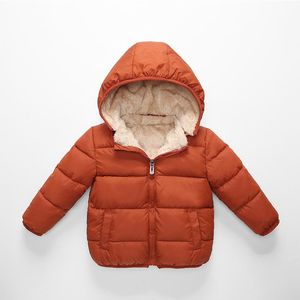 Mode Fleece Winter Parkas Kinder Jacken Für Mädchen Jungen Warme Dicke Samt Mantel der Kinder Baby Oberbekleidung Säuglings Mantel