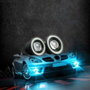 Nuovo 2PC Car Interior Light COB Angel Eye Fendinebbia 30W 89MM 3.5 pollici Bull's Eye Lampada modificata Fendinebbia Apertura Luce di marcia diurna