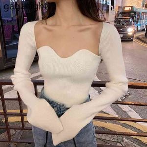 Frauen Sexy Strickpullover Solide Dicke Herbst Winter Bottom Pullover Mode Büro Dame Club Pullover Outwear Tops 210601