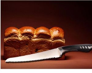 Edelstahl Gezahnte Brot Slicer Messer Ultrascharfe Brotkuchenschneider 13 Zoll Beste Küchenmesser Fast Ship