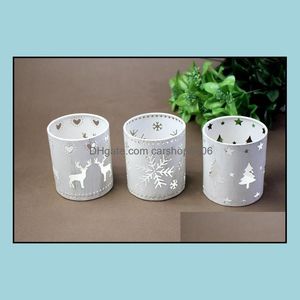 Christmas Decorations Festive & Party Supplies Home Garden Xms Hollow Candle Holder Candlestick Creative Decor Decoration Drop Delivery 2021