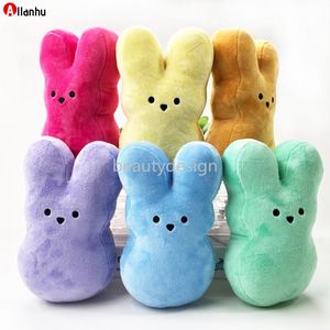 NEU Osterhasenspielzeug 15 cm Plüschspielzeug Kinder Baby Frohe Ostern Kaninchenpuppen 6 Farben WHTbfr