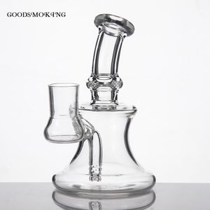 5" Glass Smoking Accessories Water Pipe + Free Bowl 75mm Base Dia 14mm Female Height Hookahs banger hanger Nail Dab Oil Rigs 022
