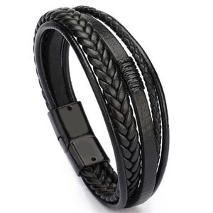 Wholesale cool leather bracelets for sale - Group buy Charm Bracelets Price Classic Genuine Leather Bracelet For Men Hand Jewelry Multilayer Male Handmade Gift Cool Boys
