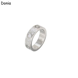 Donia Schmuck Luxus-Ring übertrieben europäische und amerikanische Mode sternenklare Titan Mikro-Intarsien Zirkon kreative Designer-Geschenke
