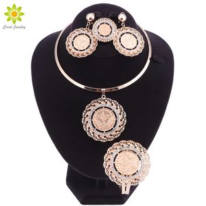 Meatl Coin Jewelry sets Gold Color Coins Pendant Necklace Bracelet Earrings Ring Africa/Arab/Turkey Coin Jewelry H1022