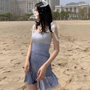 Summer Tops Slash Neck Sexy Fold Ruffles Mini Tank Strap Dress Shiny Holiday Beach Sequin Dresses Goth V8QJ 210603