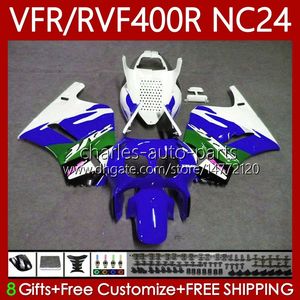 Fairings Kit For HONDA RVF VFR 400 VFR400 R 400RR 87-88 Body 78No.143 VFR400R RVF400R Blue green NC24 V4 RVF400 R 1987 1988 VFR 400R VFR400RR 87 88 Motorcycle Bodywork