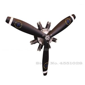 Decorative Objects & Figurines Retro Airplane Propeller Wall Hanging Decoration Metal Crafts Cafe Restaurant Bar Home Decor Hang Kids Gift N