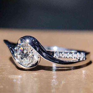 Clássico anel de noivado aaa branco zircão cúbico mulheres super flash strass banda de casamento cz anéis jóias g1125