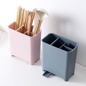 Pudełka do przechowywania BINS Plastikowe Chopsticks Spoon Rack Wielofunkcyjny Naczynia Kuchnia Box Cage Tube