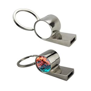 Värmeöverföring Whistle Keychain Pendant Party Favor Sublimation Tom Metal Whistles Diy Creative Birthday Party Supplies