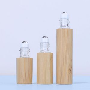 Bamboo Wood Roll on Bottle ml ml ml all inclusive Bamboo Essential Oil Bottle Sub Pack Parfym Rollerflaska