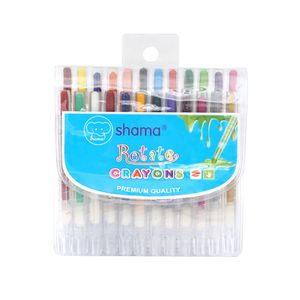 24 colori Seta olio pastello bastone rotante pastello per bambini pittura graffiti penne arte ufficio cancelleria forniture di pittura