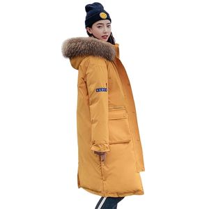 Зимние парки куртки женские моды меховые воротники толщиной густой теплый зимний снежный палочкой 211008