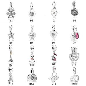 2021 Autêntico 925 Beads de pingente de prata esterlina se encaixa pulselete Pandora encantos coloridos para colar de cadeia de cobra europeia moda diy jóias
