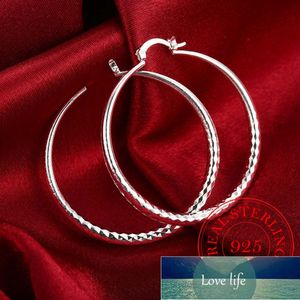 925 Sterling Silver Hip Hop Round Earrings for Women Large Circle 5.1cm Piercing Hoop Earring Dropship Suppliers  Factory price expert design Quality Latest Style