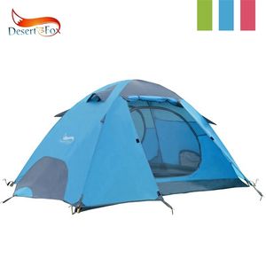 砂漠 3 シーズン軽量テント アウトドア キャンプ ハイキング キャリーバッグ付き 2-3 人用 2 層バックパック コンパクト 220104