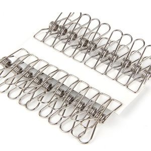 Racks 5.5 * 2,5cm Spring Clothes Clips Rostfritt stålpinnar för strumpor Bilder Hang Rack Parts Praktiska bärbara hållare Tillbehör