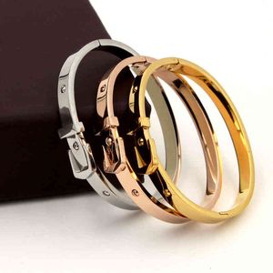 Gold Rose Stainless Steel Bangle Bracelet,hinged Bracelet Multi Styles(swtpr753)