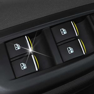Biltillbehör Inredning Rostfritt Stål Bildörr Fönster Switch Lift Knopp Trim för Chevrolet Cruze Malibu Trax för Opel Mokka