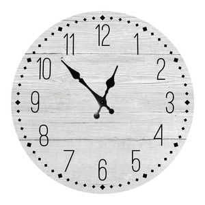 Wooden Wall Clock 10 Inch Silent Non Ticking Quartz Wall Clock Retro Fashion Wood Wall Clock Decorative for Living Room Kitchen 211110