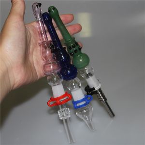 水ギセルミニネクターパイプコレクターキットメタルチップネイルクォーツチップ10mm 14mm 18mmすべてのAvaiable Glass Pipe Oil Rig Water Bongs