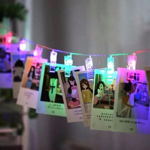 Strips Mini Po Clip String Light M LED Fairy Year Holiday Window Hanging Peg Lamp Decoratie voor xAA batterij