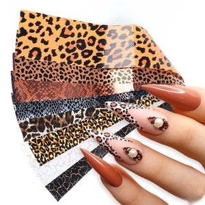 Wholesale tattoo nails for sale - Group buy Stickers Decals pc Wild Animal Transfer Foils Paper For Nails Leopard Snake Cobweb Marble Nail Art Tattoo Polish Manicure Tips BE2023