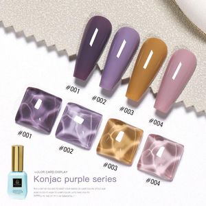 Purple Nails toptan satış-Tırnak jeli ml lehçe mor katı renk renkli potherapy çivi yarı kalıcı somut of Art TSLM1