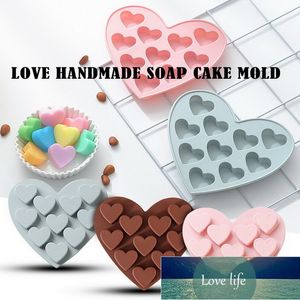 Tools Silicone Cake Mold 10 Holes 3D Small Love Heart DIY Baking Jelly Candy Chocolate Soap Moulds Fondant Decorating