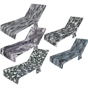 Chair Covers Camouflage Beach Cover Pool Deck With Pocket Bed Towel Sunbath Lazy Lounger Mat Sun Mate