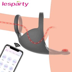 NXY wibratory Bluetooth jądro wibrator dla mężczyzn Chastity Penis Cock Pierścień App Pilot zdalnego sterowania Masażer prostaty Anal Sex Zabawki dla dorosłych 18+ 0105