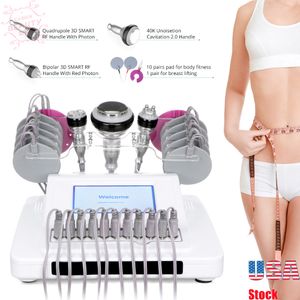 Stymulacja elektrody MicroCurrent Vacuum Therapy Body Odchudzanie Ultrasound Cavigation Infrared Fat Burner Massager Spa