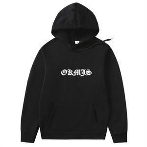 Okmjs Marka Erkekler Hoodies Sonbahar Kış Kazak Yüksek Kaliteli Hoodie Rahat Moda Tişörtü Erkekler / Kadın Eşofman Sudadera H0910