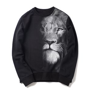 Moda marca Hoodies dos homens primavera outono masculino casual leão cabeça de camisolas