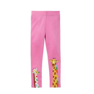 Springen Meter Herbst Frühling Mädchen Leggings Hosen mit Giraffe Stickerei Mode Kinder Skinny Hosen Verkauf 210529