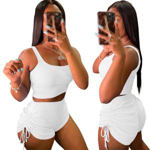 Duas peças Set Mulheres 2 Parte Sets Mulheres Outfits Shorts Set Mulheres Primavera Verão Verão Roupas Curtas Suites Club Roupa